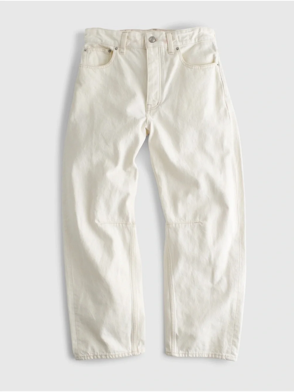 Madewell The Tall Darted Barrel Leg Jean Vintage Canvas Cream White Size 30 Tall